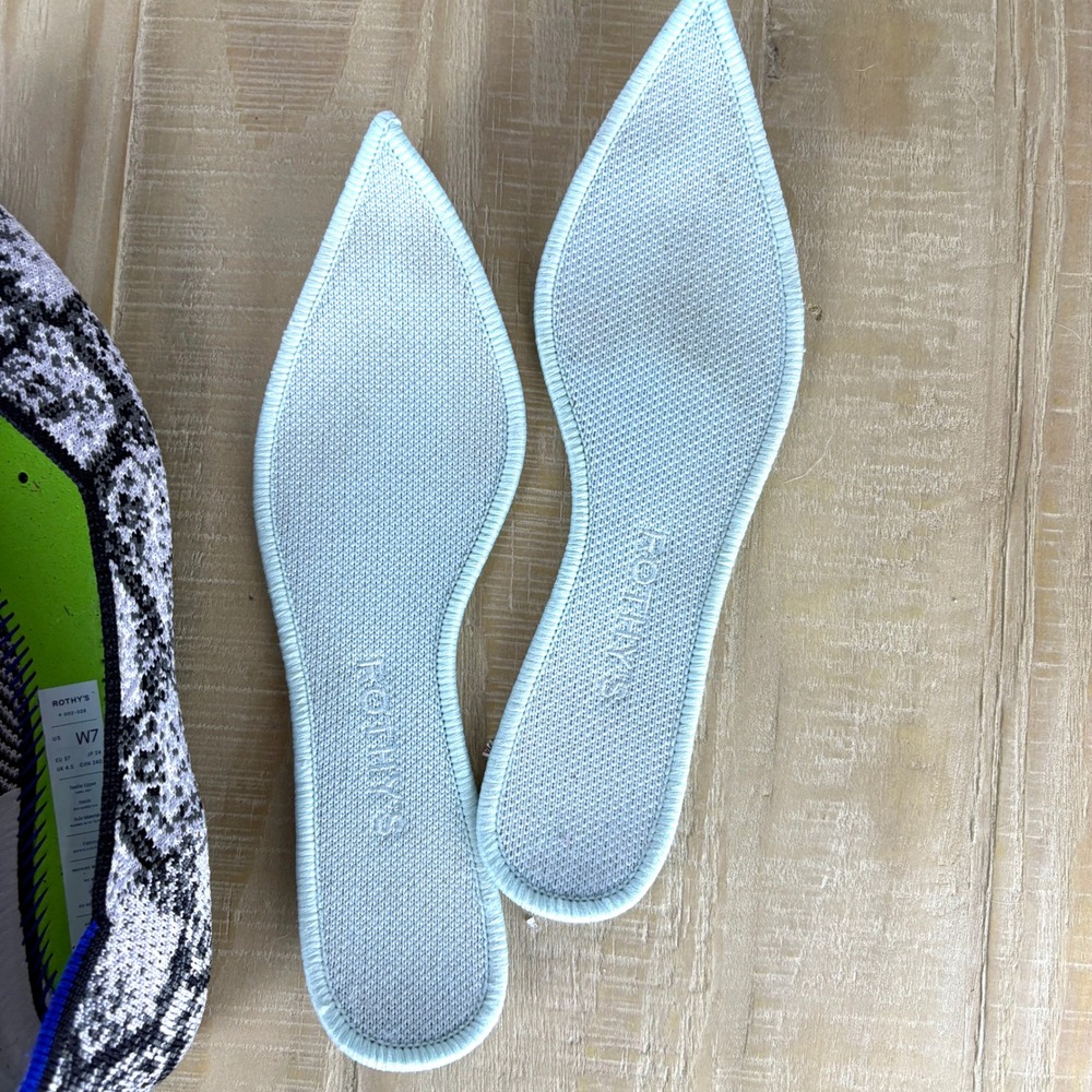 Rothys The Point Grey Python Snake Print Pointed … - image 12